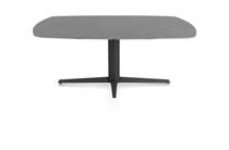 XOOON SALUTI ronde tafel eetkamertafel ovaal 180 x 105 cm. - centrale poot - rough off black Antraciet