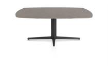 XOOON SALUTI ronde tafel EETKAMERTAFEL OVAAL 180 X 105 CM. - CENTRALE POOT - ROUGH OFF BLACK Lava