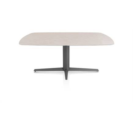 XOOON EETKAMERTAFEL OVAAL 180 X 105 CM. - CENTRALE POOT - GRAPHIET Light Sand