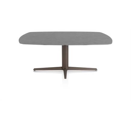 XOOON eetkamertafel ovaal 180 x 105 cm. - centrale poot - steelbrown Antraciet