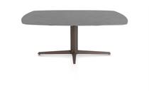 XOOON SALUTI ronde tafel eetkamertafel ovaal 180 x 105 cm. - centrale poot - steelbrown Antraciet