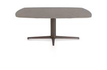 XOOON SALUTI ronde tafel EETKAMERTAFEL OVAAL 180 X 105 CM. - CENTRALE POOT - STEELBROWN Lava
