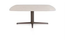 XOOON SALUTI ronde tafel EETKAMERTAFEL OVAAL 180 X 105 CM. - CENTRALE POOT - STEELBROWN Light Sand