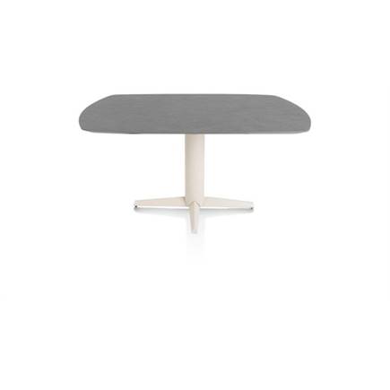 XOOON eetkamertafel ovaal 150 x 105 cm. - centrale poot - crème Antraciet
