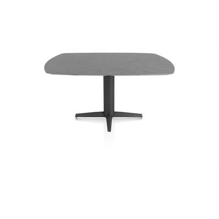 XOOON eetkamertafel ovaal 150 x 105 cm. - centrale poot - rough off black Antraciet