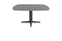 XOOON SALUTI ronde tafel eetkamertafel ovaal 150 x 105 cm. - centrale poot - rough off black Antraciet