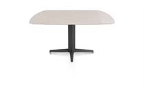 XOOON SALUTI ronde tafel EETKAMERTAFEL OVAAL 150 X 105 CM. - CENTRALE POOT - ROUGH OFF BLACK Light Sand