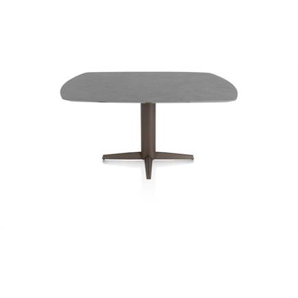 XOOON eetkamertafel ovaal 150 x 105 cm. - centrale poot - steelbrown Antraciet