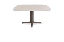 XOOON SALUTI ronde tafel EETKAMERTAFEL OVAAL 150 X 105 CM. - CENTRALE POOT - STEELBROWN Light Sand