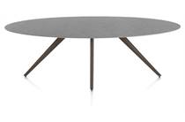 XOOON SALUTI eetkamertafel ellips 240 x 110 cm. - 4-pootjes - steelbrown Antraciet