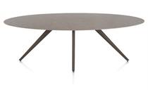 XOOON SALUTI eetkamertafel ELLIPS 240 X 110 CM. - 4-POOTJES - STEELBROWN Lava