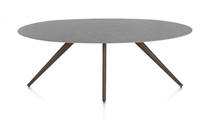 XOOON SALUTI eetkamertafel ellips 210 x 105 cm. - 4-pootjes - steelbrown Antraciet