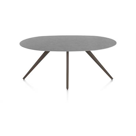 XOOON ellips 180 x 105 cm. - 4-pootjes - steelbrown Antraciet