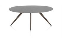 XOOON SALUTI eetkamertafel ellips 180 x 105 cm. - 4-pootjes - steelbrown Antraciet