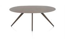 XOOON SALUTI eetkamertafel ELLIPS 180 X 105 CM. - 4-POOTJES - STEELBROWN Lava