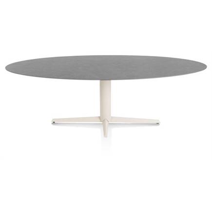 XOOON ellips 240 x 110 cm. - centrale poot - crème Antraciet