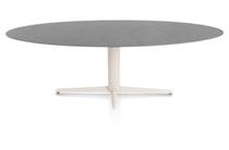 XOOON SALUTI eetkamertafel ellips 240 x 110 cm. - centrale poot - crème Antraciet