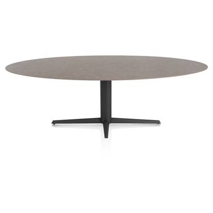 XOOON ELLIPS 240 X 110 CM. - CENTRALE POOT - ROUGH OFF BLACK Lava