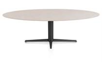XOOON SALUTI eetkamertafel ELLIPS 240 X 110 CM. - CENTRALE POOT - ROUGH OFF BLACK Light Sand