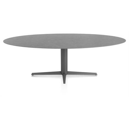 XOOON ellips 240 x 110 cm. - centrale poot - graphiet Antraciet