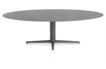 XOOON SALUTI eetkamertafel ellips 240 x 110 cm. - centrale poot - graphiet Antraciet
