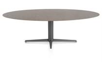 XOOON SALUTI eetkamertafel ELLIPS 240 X 110 CM. - CENTRALE POOT - GRAPHIET Lava