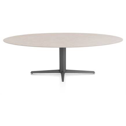 XOOON ELLIPS 240 X 110 CM. - CENTRALE POOT - GRAPHIET Light Sand