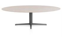 XOOON SALUTI eetkamertafel ELLIPS 240 X 110 CM. - CENTRALE POOT - GRAPHIET Light Sand