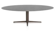 XOOON SALUTI eetkamertafel ellips 240 x 110 cm. - centrale poot - steelbrown Antraciet