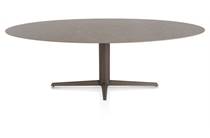 XOOON SALUTI eetkamertafel ELLIPS 240 X 110 CM. - CENTRALE POOT - STEELBROWN Lava