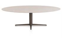 XOOON SALUTI eetkamertafel ELLIPS 240 X 110 CM. - CENTRALE POOT - STEELBROWN Light Sand