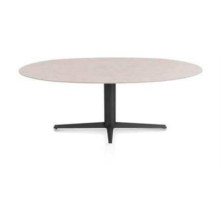 XOOON ELLIPS 210 X 105 CM. - CENTRALE POOT - ROUGH OFF BLACK Light Sand