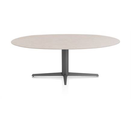 XOOON ELLIPS 210 X 105 CM. - CENTRALE POOT - GRAPHIET Light Sand