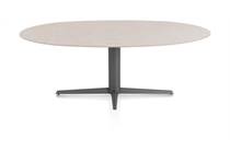 XOOON SALUTI eetkamertafel ELLIPS 210 X 105 CM. - CENTRALE POOT - GRAPHIET Light Sand