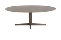 XOOON SALUTI eetkamertafel ELLIPS 210 X 105 CM. - CENTRALE POOT - STEELBROWN Lava