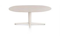 XOOON SALUTI eetkamertafel ELLIPS 180 X 105 CM. - CENTRALE POOT - CRÈME Light Sand