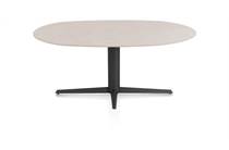 XOOON SALUTI eetkamertafel ELLIPS 180 X 105 CM. - CENTRALE POOT - ROUGH OFF BLACK Light Sand