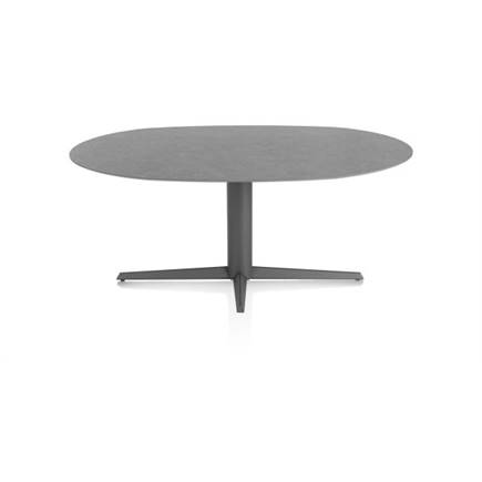 XOOON ellips 180 x 105 cm. - centrale poot - graphiet Antraciet