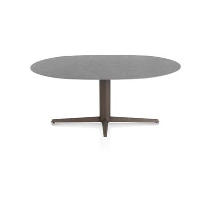 XOOON ellips 180 x 105 cm. - centrale poot - steelbrown Antraciet