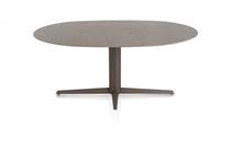 XOOON SALUTI eetkamertafel ELLIPS 180 X 105 CM. - CENTRALE POOT - STEELBROWN Lava