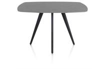 XOOON SALUTI ronde tafel bartafel ovaal 150 x 105 cm. - 4-pootjes - rough off black Antraciet