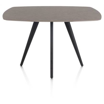 XOOON BARTAFEL OVAAL 150 X 105 CM. - 4-POOTJES - ROUGH OFF BLACK Lava