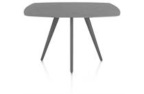 XOOON SALUTI ronde tafel bartafel ovaal 150 x 105 cm. - 4-pootjes - graphiet Antraciet
