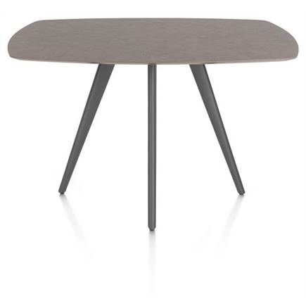 XOOON BARTAFEL OVAAL 150 X 105 CM. - 4-POOTJES - GRAPHIET Lava