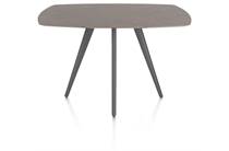 XOOON SALUTI ronde tafel BARTAFEL OVAAL 150 X 105 CM. - 4-POOTJES - GRAPHIET Lava