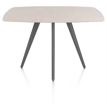 XOOON BARTAFEL OVAAL 150 X 105 CM. - 4-POOTJES - GRAPHIET Light Sand