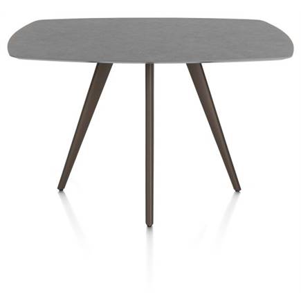 XOOON bartafel ovaal 150 x 105 cm. - 4-pootjes - steelbrown Antraciet