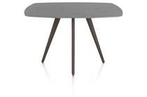 XOOON SALUTI ronde tafel bartafel ovaal 150 x 105 cm. - 4-pootjes - steelbrown Antraciet