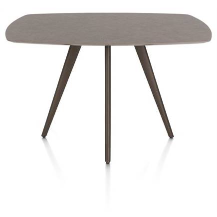 XOOON BARTAFEL OVAAL 150 X 105 CM. - 4-POOTJES - STEELBROWN Lava