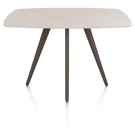 XOOON BARTAFEL OVAAL 150 X 105 CM. - 4-POOTJES - STEELBROWN Light Sand